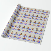 Draagbare standaard cadeaupapier (Uitgerold)