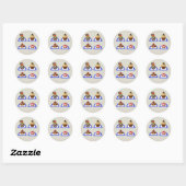 Draagbare standaard ronde sticker (Vel)