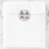 Draagbare standaard ronde sticker (Tas)