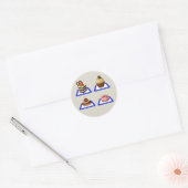 Draagbare standaard ronde sticker (Envelop)