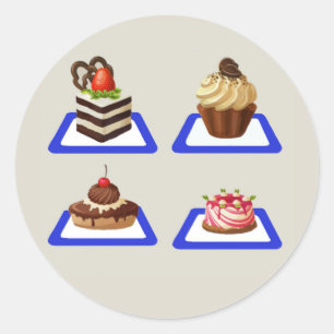 Draagbare standaard ronde sticker