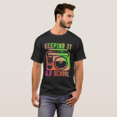 Draagbare stereo 80s 90s Retro-muziek T-shirt (Voorkant volledig)
