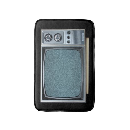 Draagbare Televisie met Statisch op het Scherm Badmat (Voorkant Verticaal)