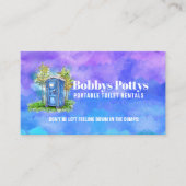 Draagbare toiletten Slogans Visitekaartje (Voorkant)