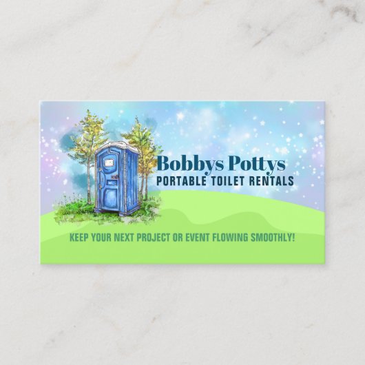 Draagbare toiletten Slogans Visitekaartje (Voorkant)