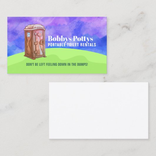Draagbare toiletten Slogans Visitekaartje (Voorkant / Achterkant)