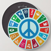 Draagbare verandering voor Global Goals 2030 - Adv Ronde Button 6,0 Cm (Voorkant /achterkant)