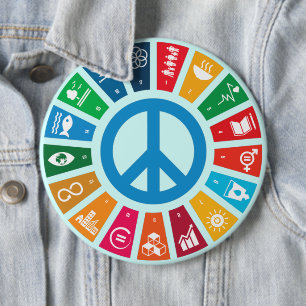 Draagbare verandering voor Global Goals 2030 - Adv Ronde Button 6,0 Cm