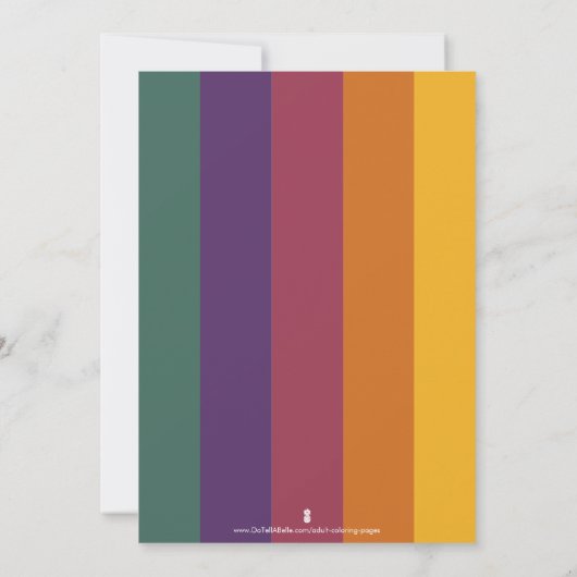 Draagbare Vlinder Kleurplaten Kaarten Kunsttherapi (Achterkant)