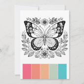 Draagbare Vlinder Kleurplaten Kaarten Kunsttherapi (Voorkant)