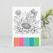 Draagbare Vlinder Kleurplaten voor Volwassenen Kaart (Staand voorkant)