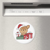 Draagbare winterdieren met kerstcadeau magneet (Insitu (Vaatwasser))