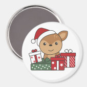 Draagbare winterdieren met kerstcadeau magneet (Voorkant / Achterkant)