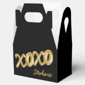 Draagbare XOXO Black Gold Foil ballon - Aangepast Bedankdoosjes (Geopend)