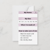 Draagbare zondag - Product-ID Notitiekaartje (Voorkant)