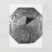 Draagbare zonnewijzer, van het gips Sierk 1756 Briefkaart (Voorkant)