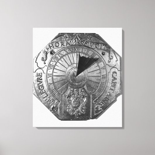 Draagbare zonnewijzer, van het gips Sierk 1756 Canvas Afdruk (Voorkant)