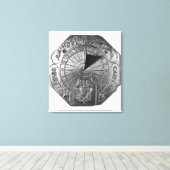 Draagbare zonnewijzer, van het gips Sierk 1756 Canvas Afdruk (Insitu (Houten vloer))