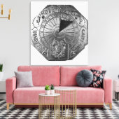 Draagbare zonnewijzer, van het gips Sierk 1756 Canvas Afdruk (Insitu (Woonkamer))