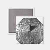 Draagbare zonnewijzer, van het gips Sierk 1756 Magneet (Voorkant / Achterkant)