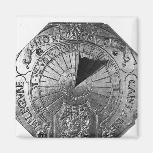 Draagbare zonnewijzer, van het gips Sierk 1756 Magneet (Voorkant)