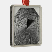 Draagbare zonnewijzer, van het gips Sierk 1756 Metalen Ornament (Rechts)