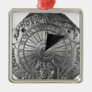 Draagbare zonnewijzer, van het gips Sierk 1756 Metalen Ornament
