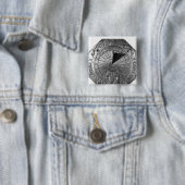 Draagbare zonnewijzer, van het gips Sierk 1756 Vierkante Button 5,1 Cm (In situ)