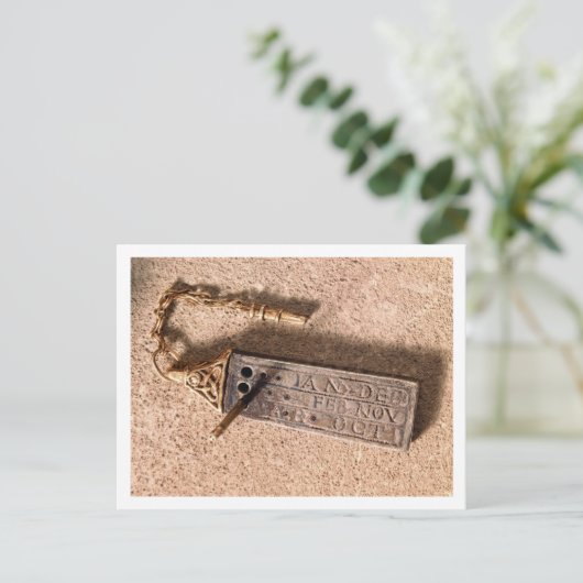 Draagbare zonnewijzer, zilver en goud, 10e eeuw (d briefkaart (Staand voorkant)