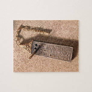 Draagbare zonnewijzer, zilver en goud, 10e eeuw (d legpuzzel