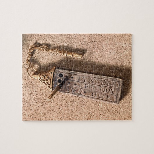 Draagbare zonnewijzer, zilver en goud, 10e eeuw (d legpuzzel (Horizontaal)