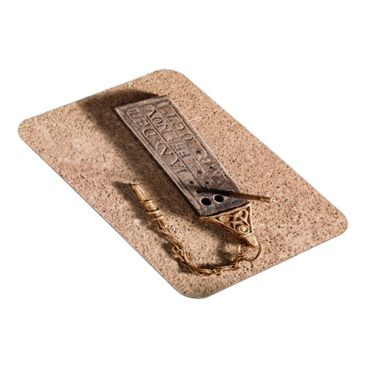 Draagbare zonnewijzer, zilver en goud, 10e eeuw (d magneet (Rechterzijde)