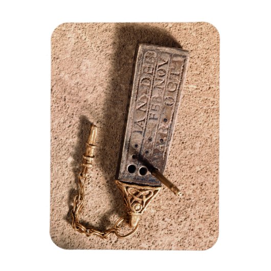 Draagbare zonnewijzer, zilver en goud, 10e eeuw (d magneet (Verticaal)