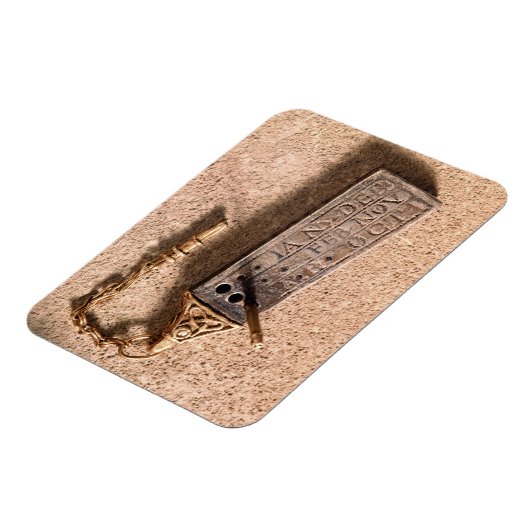 Draagbare zonnewijzer, zilver en goud, 10e eeuw (d magneet (Linkerzijde)