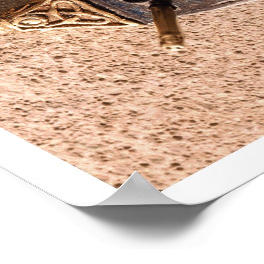 Draagbare zonnewijzer, zilver en goud, 10e eeuw (d poster (Hoek)