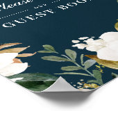 Draagbord van de Magnolia floral guestbook Poster (Hoek)