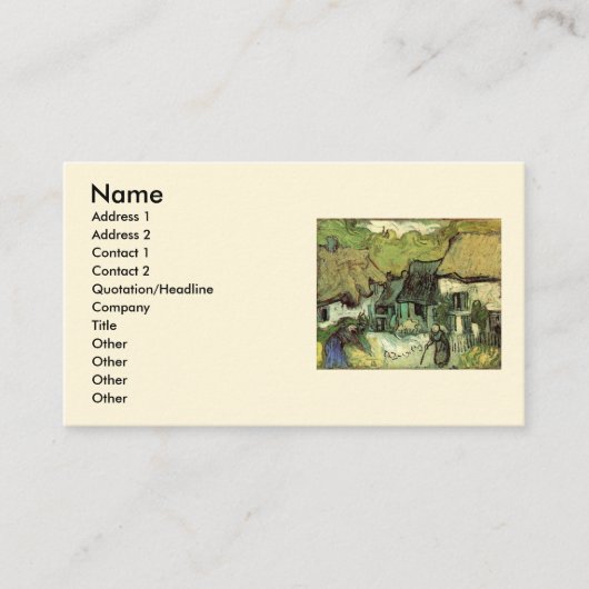 Draagde katjes in Jorgus door Vincent van Gogh Visitekaartje (Voorkant)