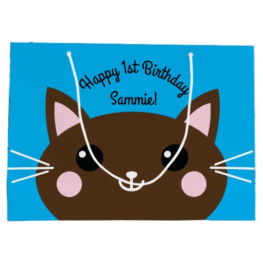 Draagfeest van het Kind van Kitty Cute Groot Cadeauzakje (Achterkant)