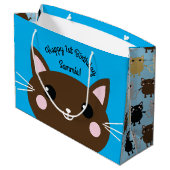 Draagfeest van het Kind van Kitty Cute Groot Cadeauzakje (Achterkant Gekanteld)