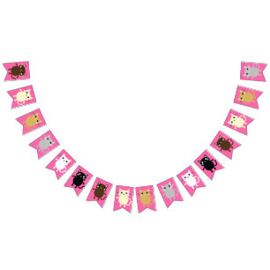 Draagfeest van het Kind van Kitty Cute Vlaggetjes