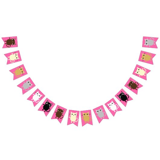 Draagfeest van het Kind van Kitty Cute Vlaggetjes (Alle)