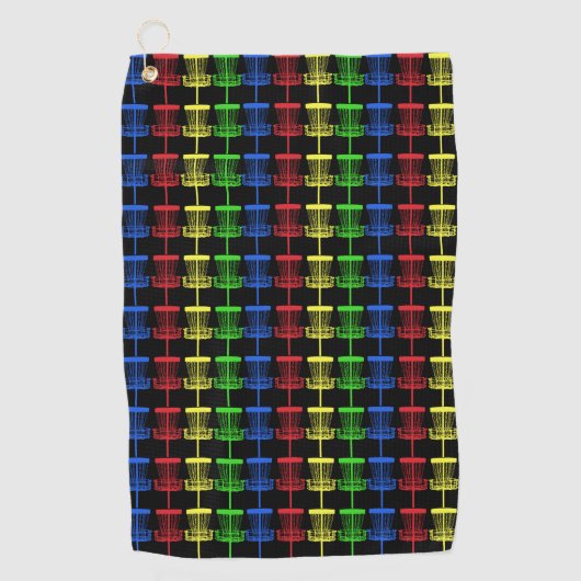 Draaghanddoeken voor golfhanddoeken, zwart, met me golfhanddoek (Voorkant)