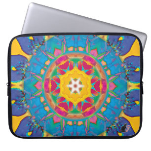 Draaghoes van de laptop van Poof Ball Kaleidoscoop Laptop Sleeve