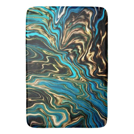 Draagkleuren Marble Gold Aqua Bath Mat (Voorkant Verticaal)