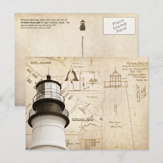 Draagkop Licht gemeten tekeningen en plannen Briefkaart (Voorkant / Achterkant)