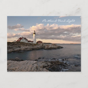Draagland Head Light Sunset Briefkaart
