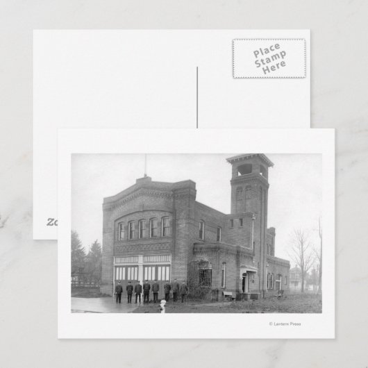 Draagland, OF Uitzicht en toren voor brandweerpost Briefkaart (Voorkant / Achterkant)