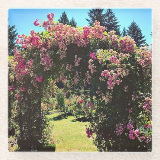 Draagland Roos Garden, OF Glazen Onderzetter (Voorkant)