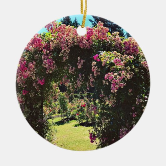 Draagland Roos Garden, OF Keramisch Ornament (Voorkant)