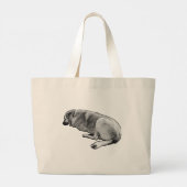 Draaglijke stille rust grote tote bag (Achterkant)